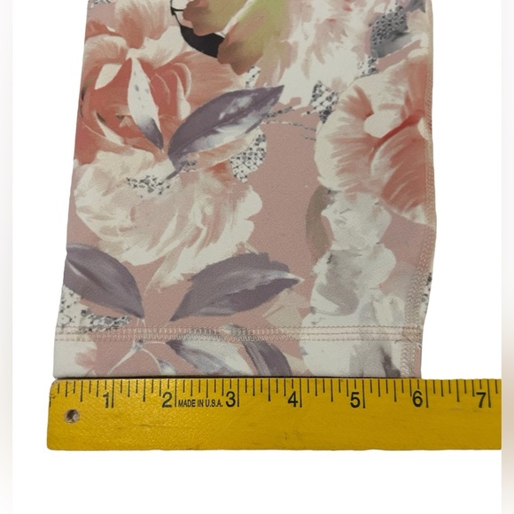 RBX Women's Size XL Floral Print Cropped High Waist Yoga Athletic Leggings Pants - Picture 7 of 8